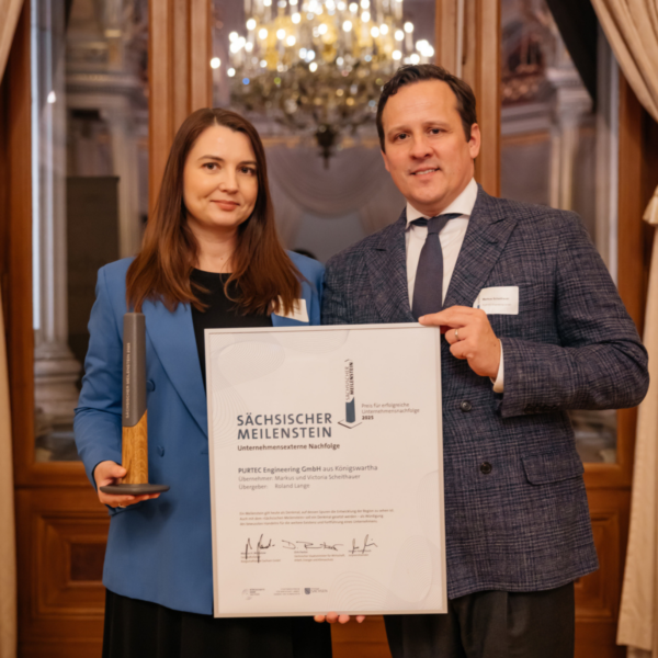 Sächsischer Meilenstein 2025 - Preisträger - PURTEC Engineering - unternehmensexterne Nachfolge