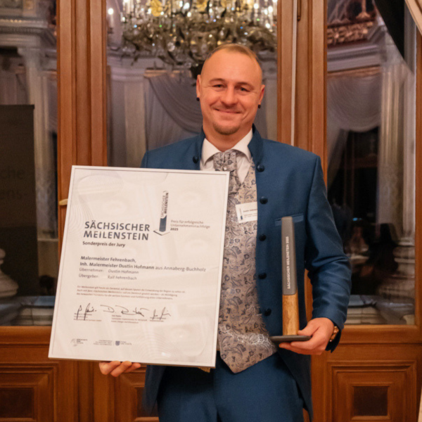 Sächsischer Meilenstein 2025 - Preisträger - Malermeistewr Dustin Hofmann - Sonderpreis der Jury