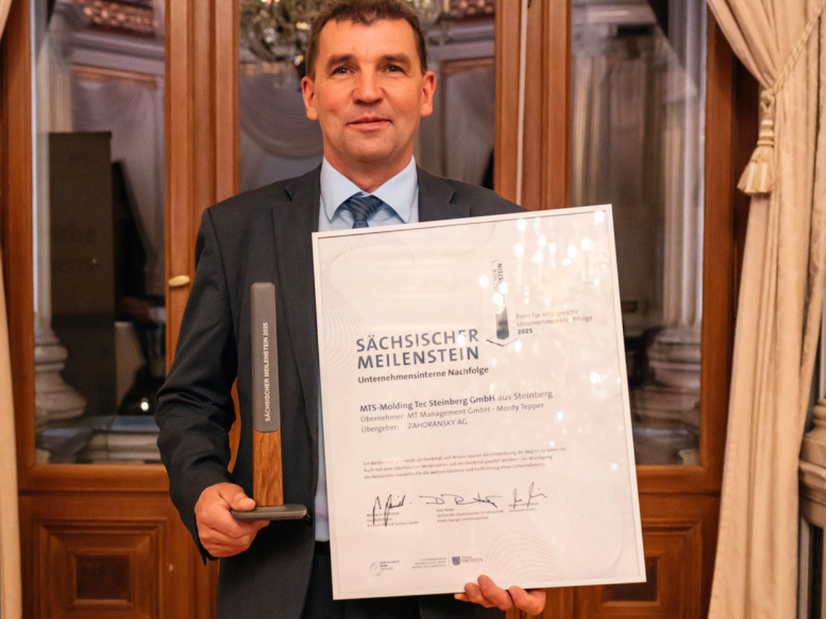 Sächsischer Meilenstein 2025 - Preisträger - MTS Molding Tec - unternehmensinterne Nachfolge