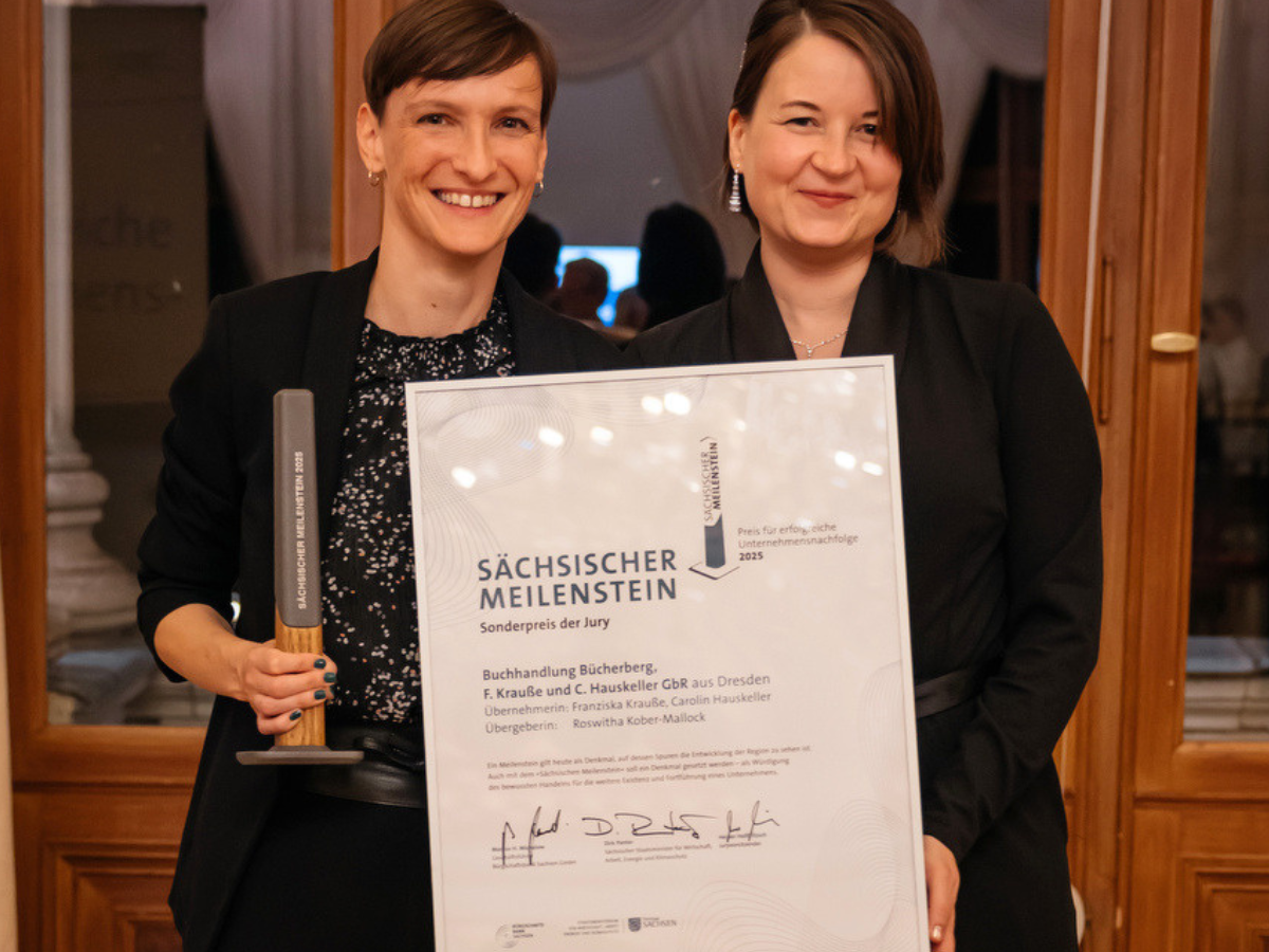 Sächsischer Meilenstein 2025 - Preisträger - Buchhandlung Bücherberg - Sonderpreis der Jury